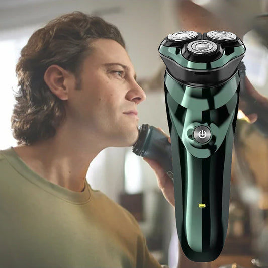 Rechargeable Cordless Electric Shaver with Pop-Up Trimmer