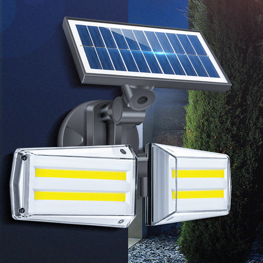 Outdoor Motion Sensor Solar Lights - 2 Adjustable Light Heads