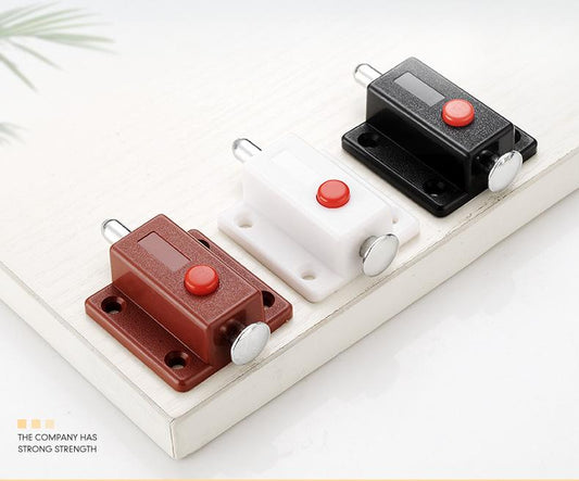 ABS Security Push Button Spring Loaded Latch - for Furniture Drawer Doors, Chests