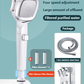 4-mode Handheld Pressurized Shower Head with Pause Switch