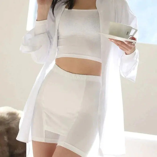 Double-layer Front Crotch Ice Silk Safety Shorts