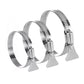 Adjustable-diameter 304 stainless steel hose clamp with easy-turn thumb screw