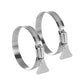 Adjustable-diameter 304 stainless steel hose clamp with easy-turn thumb screw