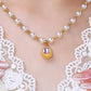 French-Style Purple Teardrop Durian Pearl Necklace for Women - Light Luxury Minimalist Design