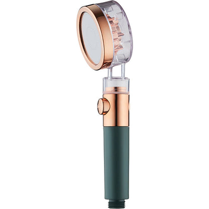 High pressure handheld shower head propeller rotates 360 degrees for easy installation