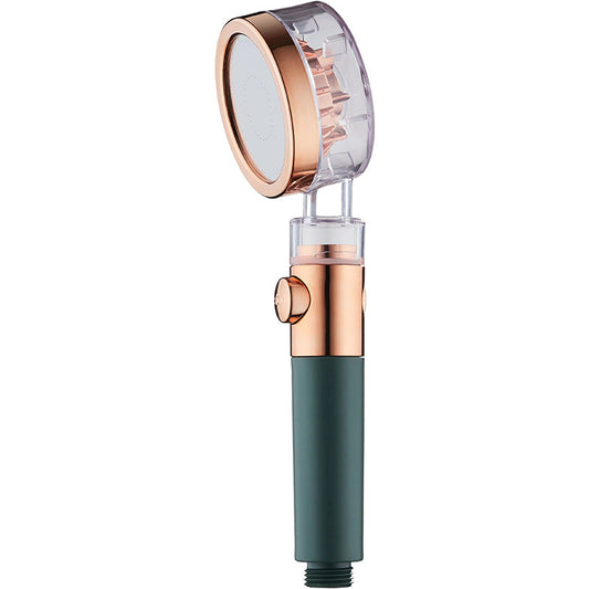 High pressure handheld shower head propeller rotates 360 degrees for easy installation
