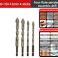 🔥2025 Hot Sale 50% OFF🔥High-Strength 4-Flute Serrated Eccentric Drill Bit Kit