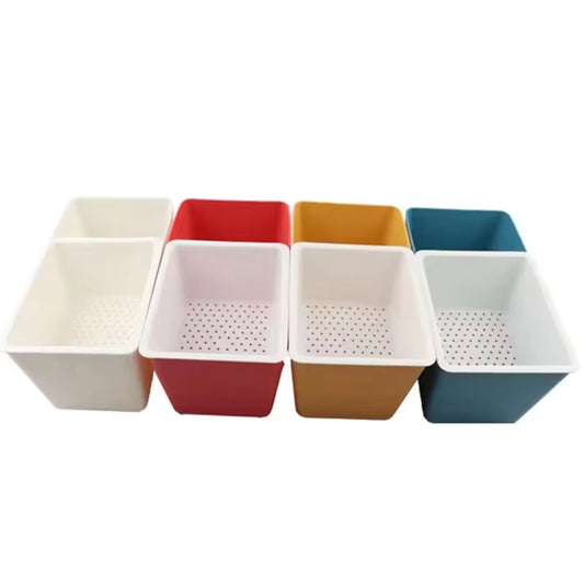 Square Drainage Fruit Tray for Home Use Lazy Sunflower Seed Container Candy & Snack Storage Box