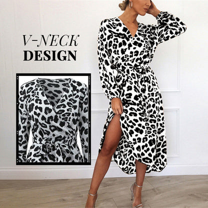 ✨V-Neck Leopard Print Dress-?Buy 2 Automatic 10% Off & Free Shipping?