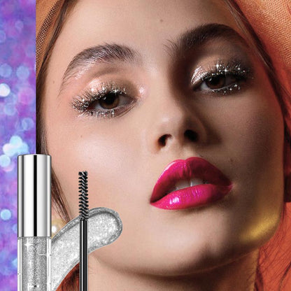 ✨Waterproof Diamond Glitter Mascara - Long-lasting Curl, Sparkling Shine, Create Captivating Eyes!