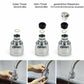 360-degree rotatable connection nozzles for faucets, ABS, or metal