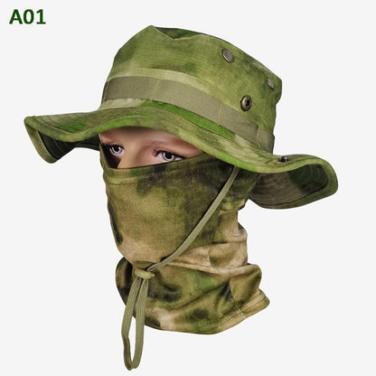 2-in-1 Camouflage Fishing Hat and Mask Neck Wrap