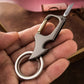 Multifunctional pendant bottle opener metal double ring key chain
