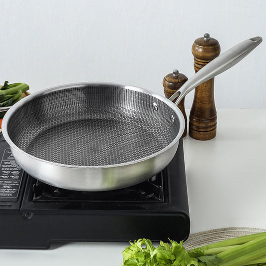 💥Xmas Sale 55% OFF💥 Household Stainless Steel Full Screen Honeycomb Frying Pan【Free Shipping】