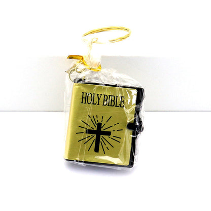 1:12 Mini Bible Cross Keychain