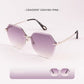 Fashionable UV Protection Rimless Polarized Sunglasses