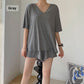 Women’s Short Sleeve Pajama Set with Chest Pad