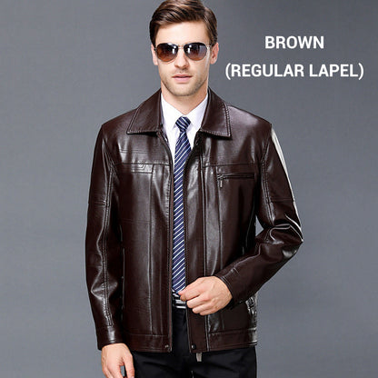 Men's Vintage Lapel Full Zip Jacket