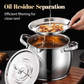 Stainless Steel Lard Container with Lid and Strainer