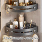 Angle shower shelf without perforation with hooks
