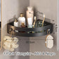 Angle shower shelf without perforation with hooks