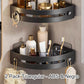 Angle shower shelf without perforation with hooks