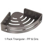 Angle shower shelf without perforation with hooks