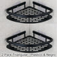 Angle shower shelf without perforation with hooks