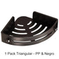 Angle shower shelf without perforation with hooks
