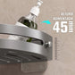 Angle shower shelf without perforation with hooks