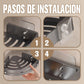 Angle shower shelf without perforation with hooks