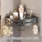 Angle shower shelf without perforation with hooks