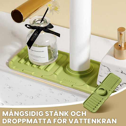 Versatile splash-proof and drip-proof mat for water faucet
