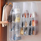 👜 50% DI SCONTO! ✨ ORGANIZER BORSE SOSPESO - 6/8 Tasche Ampie e Trasparenti, Design Antipolvere e Salvaspazio, Leggero e Portatile 🏠👛
