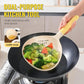 🥄  2-IN-1 SERVING SPOON - Large Capacity with Built-in Strainer, Heat-Resistant Silicone for Cooking and Serving, Dishwasher Safe 🍝🔍