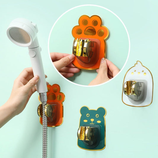 Self-Adhesive Cartoon Shower Head Holder