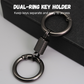 Durable Dual-Ring Flexible Metal Keychain
