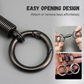 Durable Dual-Ring Flexible Metal Keychain