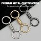 Durable Dual-Ring Flexible Metal Keychain