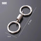 Durable Dual-Ring Flexible Metal Keychain
