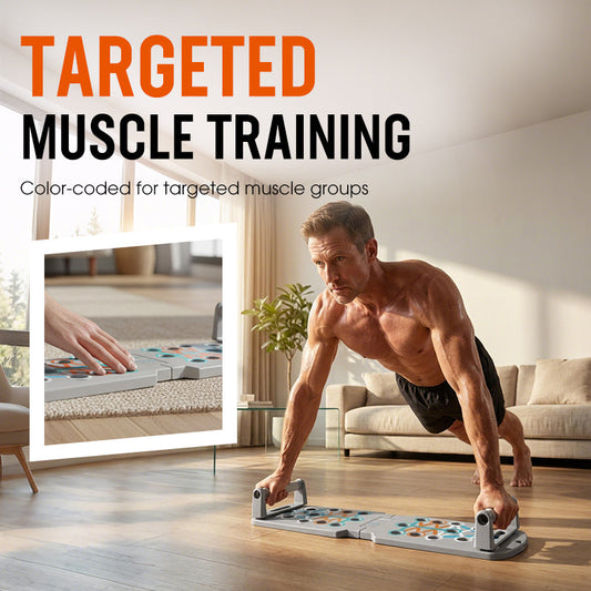 Foldable Push-up Board with Color-Coded Guide